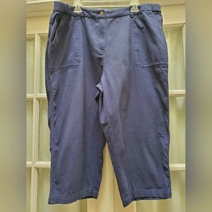 NWOT Woman Within Navy Blue Women's Capris - Size 20W